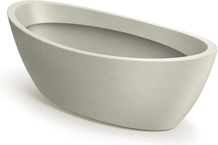 Ghiveci oval Aria 60 cm culoare nisip