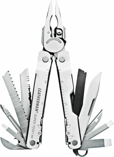 Leatherman Super Tool 300 unealtă multifuncțională cu 19 funcții, argintie, cu husă din nailon