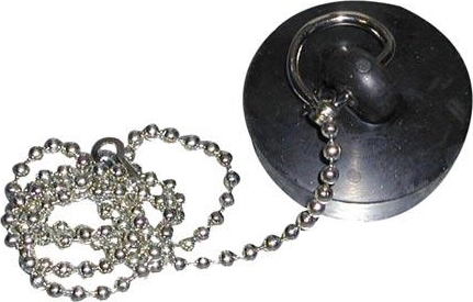 Dop colorat pentru chiuvetă 43 mm cu lanț