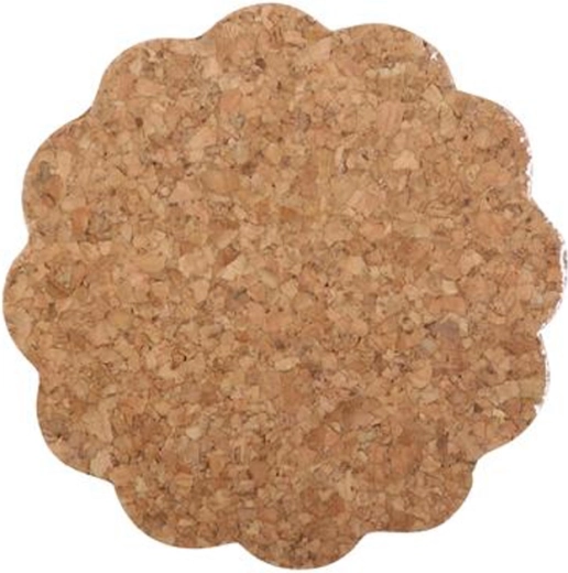 Suporturi din plută TORO, formă de floricică, 6 buc, 9,5 cm