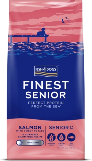 Fish4Dogs Finest granule pentru câini seniori somon și cartofi dulci 6 kg