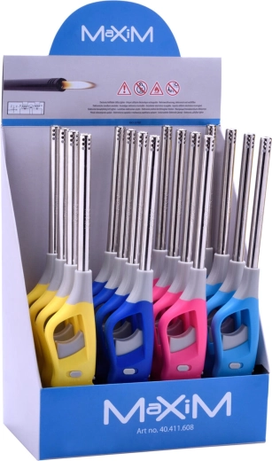 Brichetă cu flacără reîncărcabilă MAXIM 26,5 cm – mix de culori