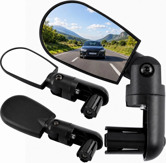 Oglindă retrovizoare universală rotativă pentru ghidonul bicicletei (set 10 buc.)