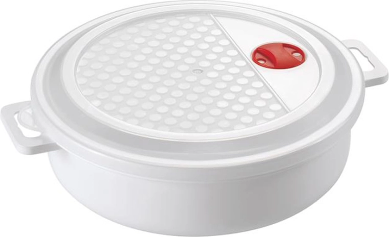 Cască de plastic pentru cuptorul cu microunde cu capac, 2 l