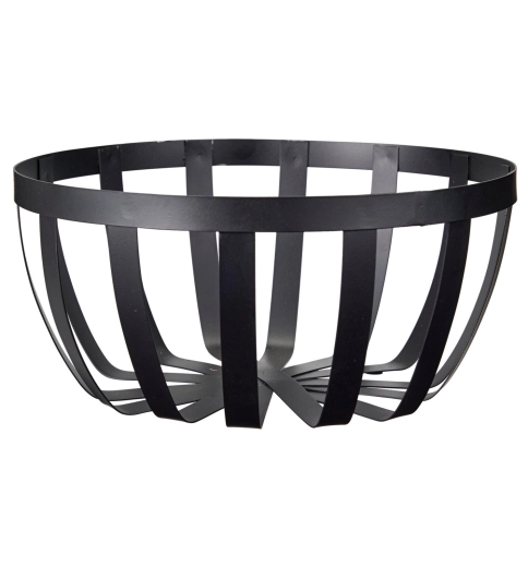Coș metalic pentru fructe 25 cm negru