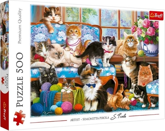 Puzzle TREFL familia de pisici 500 piese