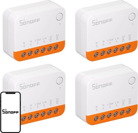 Sonoff MINIR4 Extreme comutator Wi‑Fi inteligent (set 4 buc.)