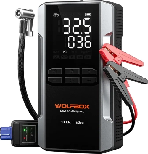 WOLFBOX MegaVolt 24 Air sursă de pornire cu compresor 24.000 mAh 4.000 A