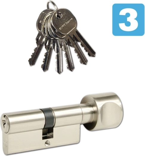 Butuc cilindric 30/35 cu buton, 6 chei, clasa de securitate 3 RICHTER