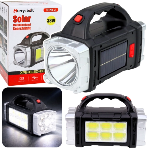 Lanternă LED multifuncțională solară cu unghi larg de iluminare 38 W