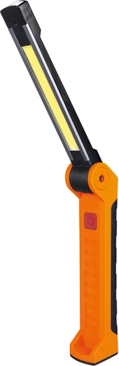 Solight lanternă de lucru LED reîncărcabilă 500 lm + 70 lm (COB, USB-C) negru-portocalie