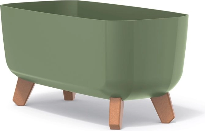 Ghiveci cu piciorușe Gracia Case 39 cm – verde pământiu