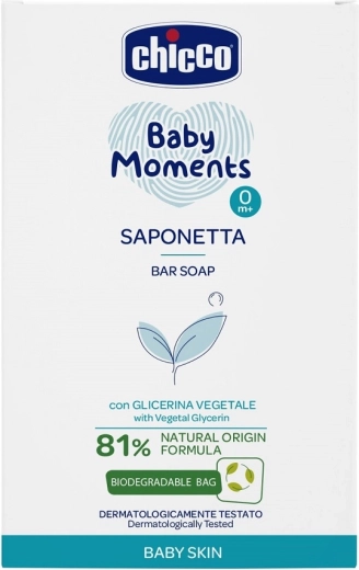 Chicco Baby Moments Sensitive săpun solid cu glicerină vegetală 100 g