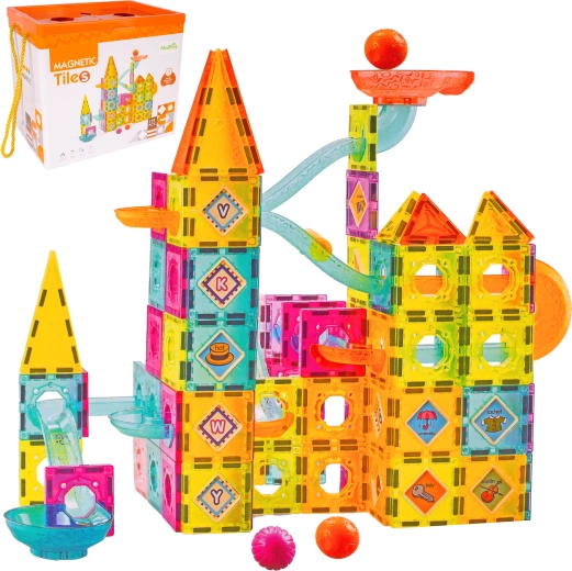 Set de construcție magnetic pentru copii, 139 piese