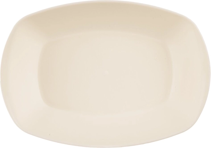 Platou de servire Sandy oval 25 × 15,5 cm, crem