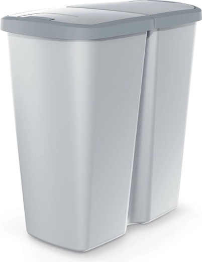 Coș de gunoi Prosperplast Compacta Duo 45 l pentru sortarea deșeurilor