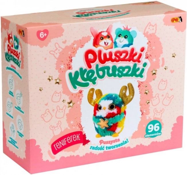 Set creativ Pluszki-Kłębuszki, 96 de piese, ren
