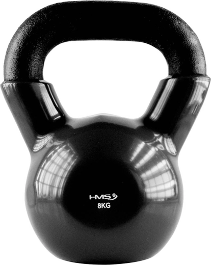 Kettlebell din vinil HMS 8 kg, negru