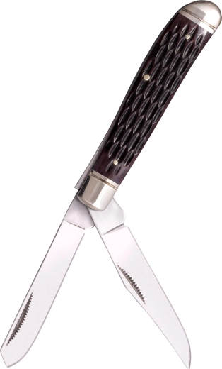 Cold Steel Mini Trapper cuțit de buzunar cu 2 lame, os maro