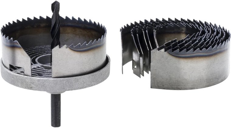 Set de ferăstraie circulare (hole saw) 2" pentru lemn și gips-carton, 7 piese