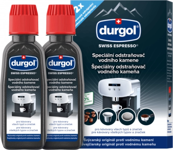 Durgol Swiss Espresso decalcifiant pentru toate tipurile de cafetiere 2×125 ml