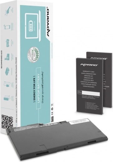 Baterie Movano CM03XL pentru HP EliteBook 740, 750 și 840 G1/G2, 4400 mAh