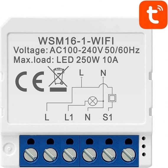 Modul de comutare inteligent WiFi Avatto WSM16-W1 TUYA