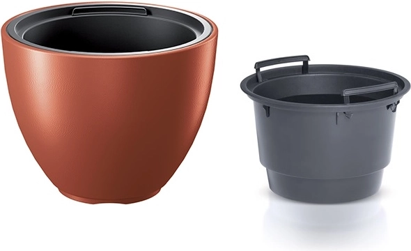 Ghiveci cu inserție 29,8 cm, culoare cupru