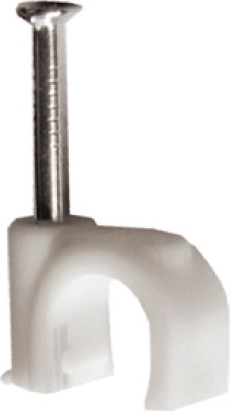 Cleme pentru cabluri Solight 8 mm albe (100 buc)