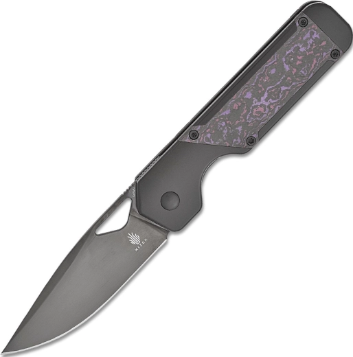 Kizer Militaw cuțit pliabil de buzunar 8,5 cm, DLC, titan și Fatcarbon Purple Haze