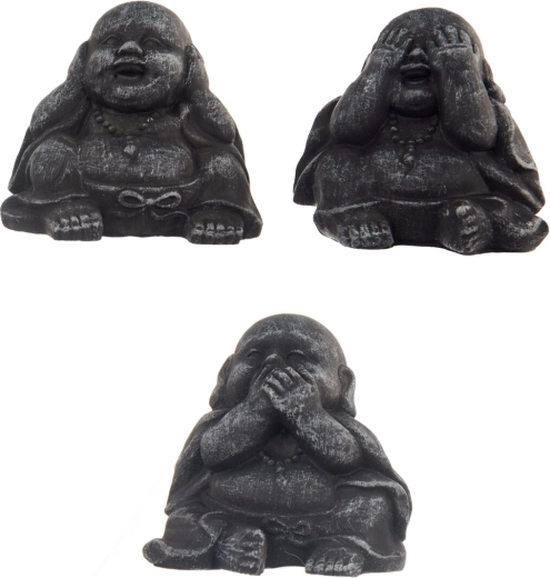 Decorațiune ceramică Buddha așezat 8 × 7 × 8 cm (mix 3 variante)