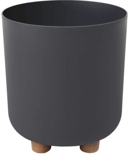 Ghiveci Sofia 19 cm din plastic reciclat – negru