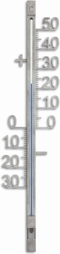 Termometru metalic de exterior 42,8 cm – argintiu
