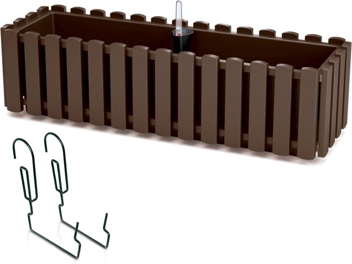 Jardiniere suspendată autoirigantă pentru balustradă 58 cm maro BOARDEE FENCYCASE