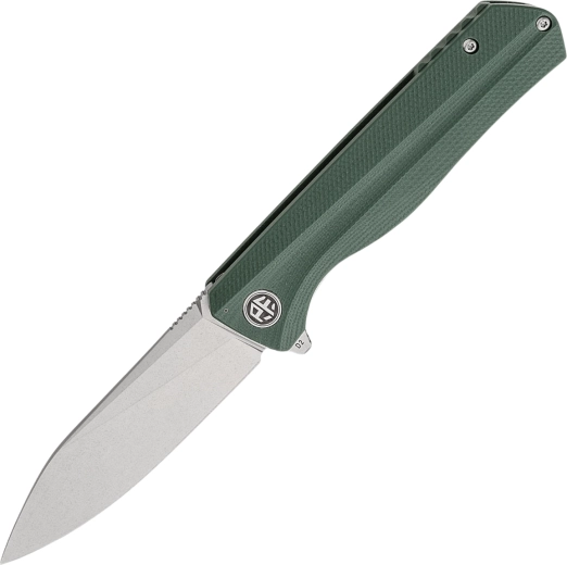 Petrified Fish Forward PF818 cuțit de buzunar 9 cm, stonewash, G10 verde