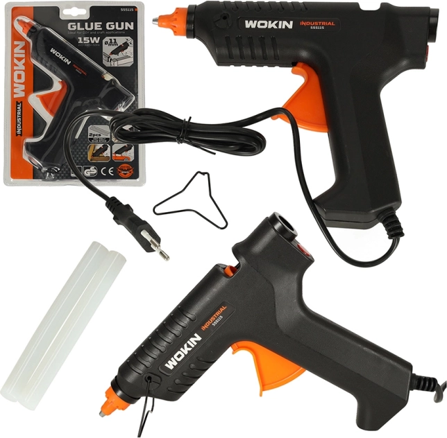 WOKIN pistolă de lipit termocontopire 15 W cu rezerve 11,2 mm