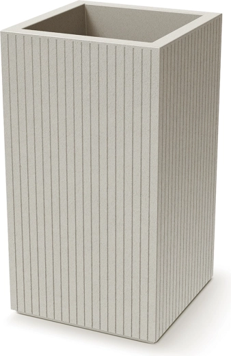 Ghiveci Coro Square High 40 × 40 × 70 cm, culoare nisip