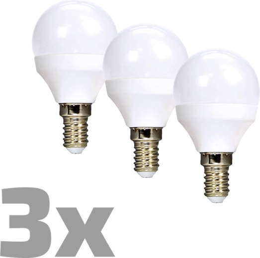 Bec LED Ecolux miniglobe E14 6 W 3000 K 450 lm (pachet de 3)