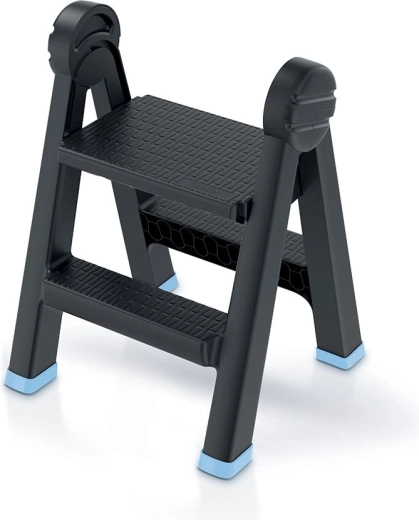 Scăunel pliabil dublu cu două trepte TITAN LADDER, plastic, 150 kg