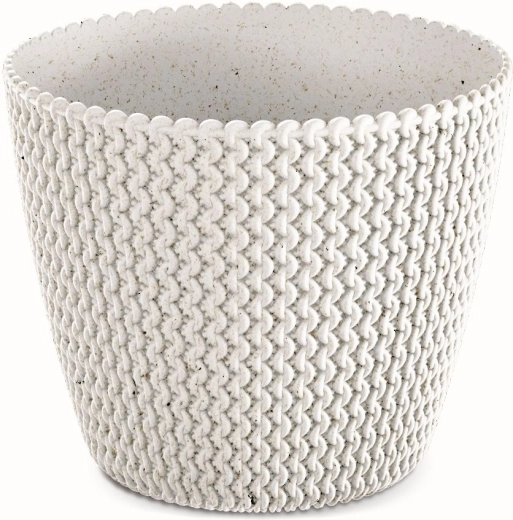 Ghiveci Splofy Eco Wood 13 cm – alb