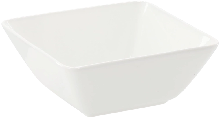 Bol pătrat din porțelan 19 × 19 × 8 cm, alb
