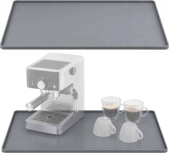 Covoraș din silicon gri pentru espressor 40,6 × 61 cm