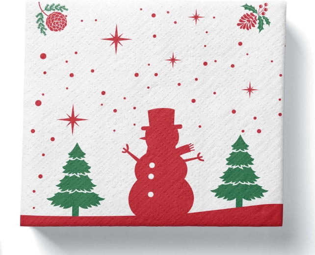 Șervețele de hârtie de Crăciun, 3 straturi, 33 × 33 cm