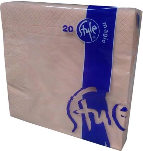 Șervețele de hârtie somon, 2 straturi, 33 × 33 cm, 20 buc