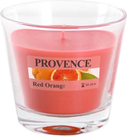 Lumânare parfumată în borcan Provence portocală roșie 35 de ore