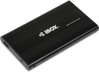 iBox carcasă externă metalică pentru disc 2,5" SATA USB 3.0 neagră