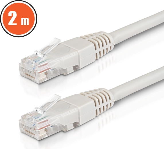 Cablu patch de rețea UTP CAT6 CCA, 2 m, gri