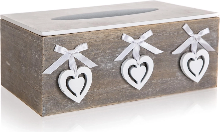 Cutie pentru șervețele de hârtie HEART 24 × 13,5 × 9,5 cm