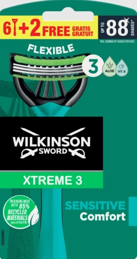 Aparat de ras de unică folosință Wilkinson Xtreme3 Sensitive, 8 buc