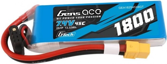 LiPo baterie Gens Ace 1800mAh 7,4V 45C cu conector XT60